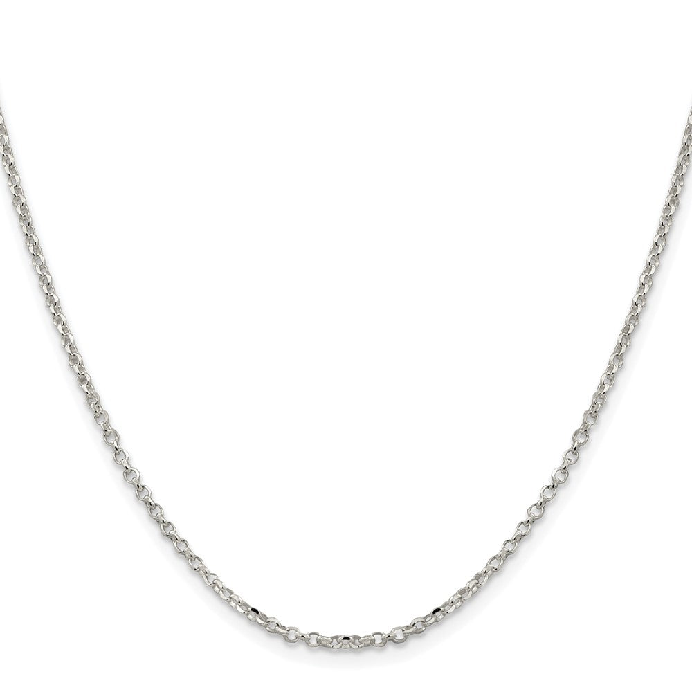 Sterling Silver Rhodium-plated 2.2mm Diamond-cut Cable ChainQHC035R