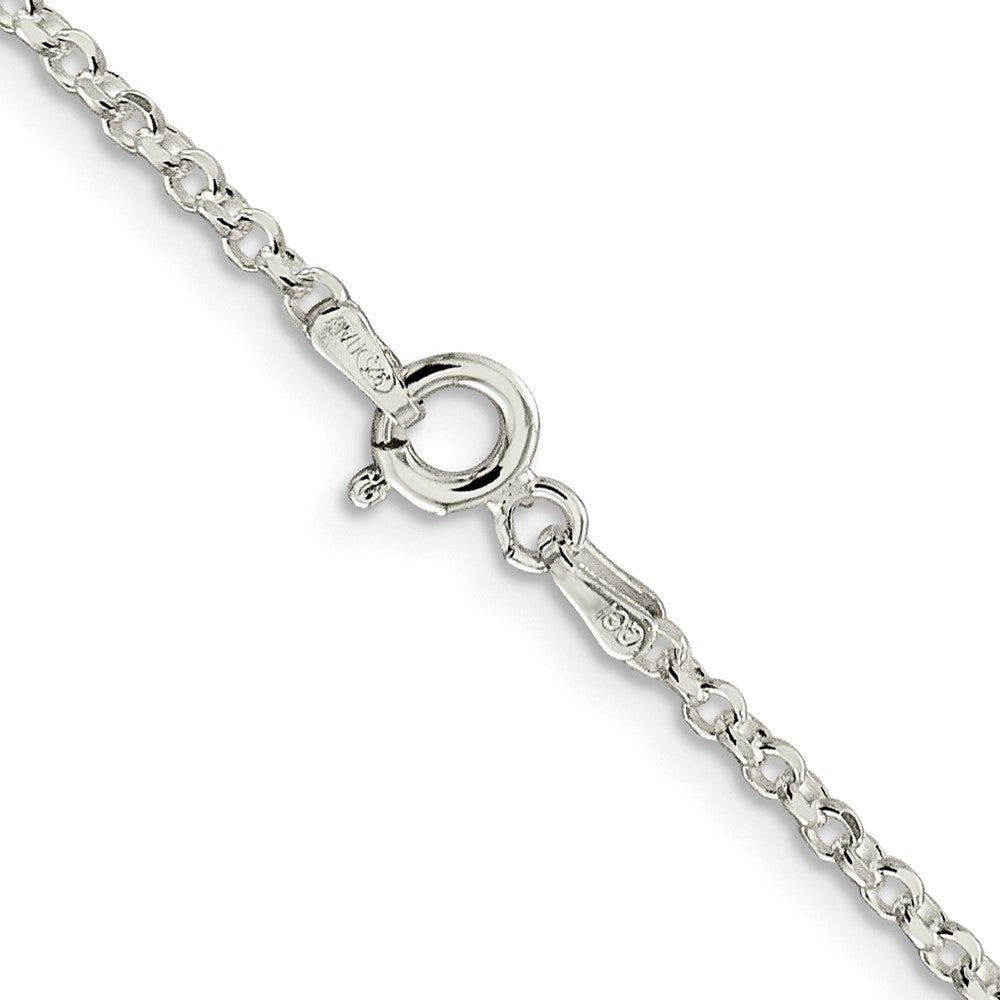 Sterling Silver Rhodium-plated 2.2mm Diamond-cut Cable ChainQHC035R