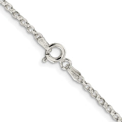 Sterling Silver Rhodium-plated 2.2mm Diamond-cut Cable ChainQHC035R