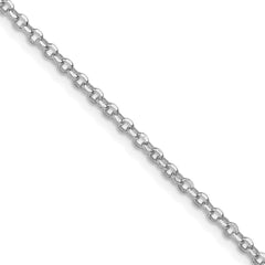 Sterling Silver Rhodium-plated 2.2mm Diamond-cut Cable ChainQHC035R