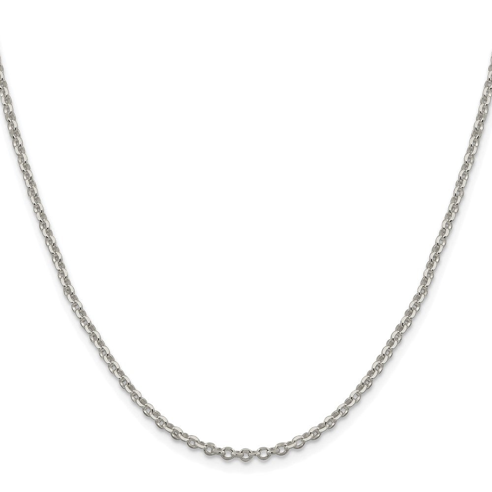 Sterling Silver Rhodium-plated 2.6mm Diamond-cut Cable ChainQHC045R