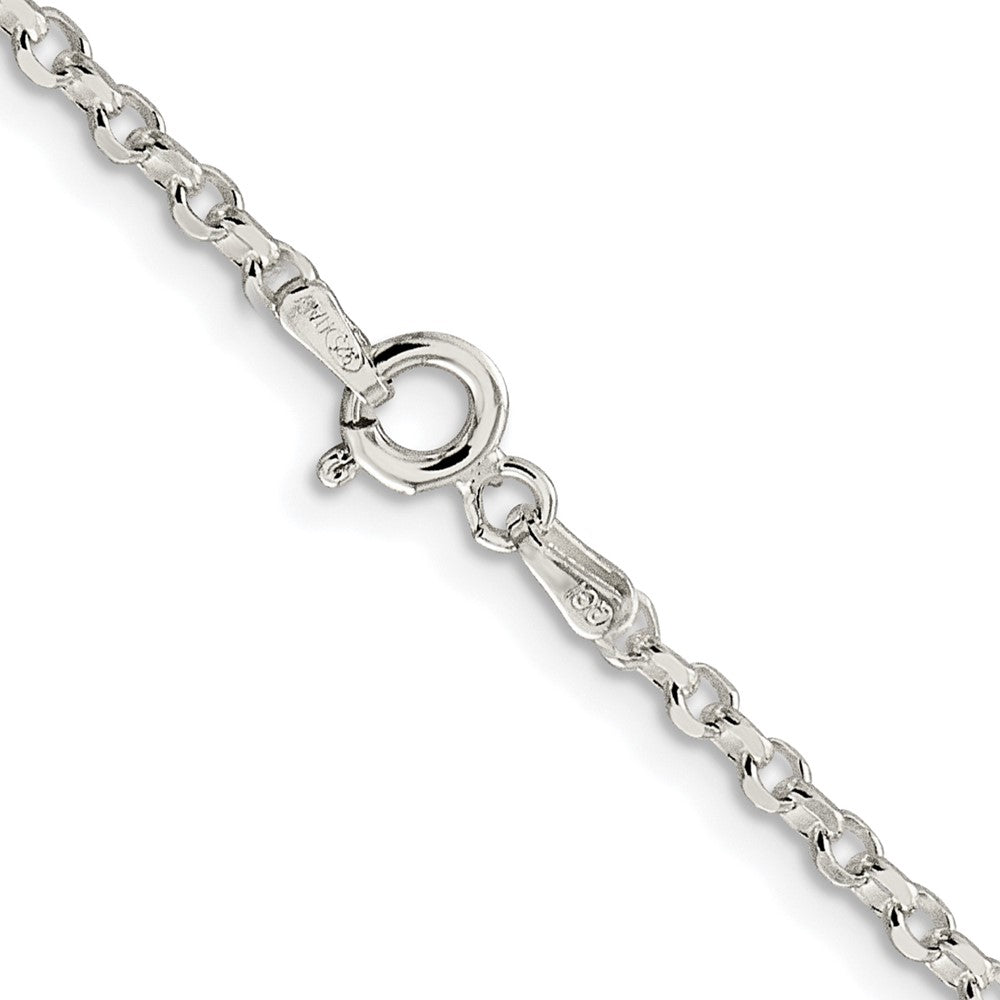 Sterling Silver Rhodium-plated 2.6mm Diamond-cut Cable ChainQHC045R