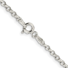 Sterling Silver Rhodium-plated 2.6mm Diamond-cut Cable ChainQHC045R