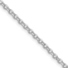 Sterling Silver Rhodium-plated 2.6mm Diamond-cut Cable ChainQHC045R