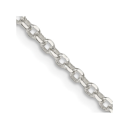 Sterling Silver 2.6mm Diamond-cut Cable ChainQHC045