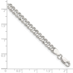 Sterling Silver 4.75mm Hammered Curb Chain QHCB120-8
