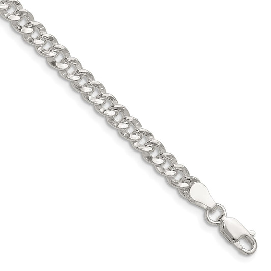 Sterling Silver 4.75mm Hammered Curb ChainQHCB120