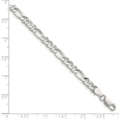 Sterling Silver 4.75mm Hammered Figaro Chain QHF120-8