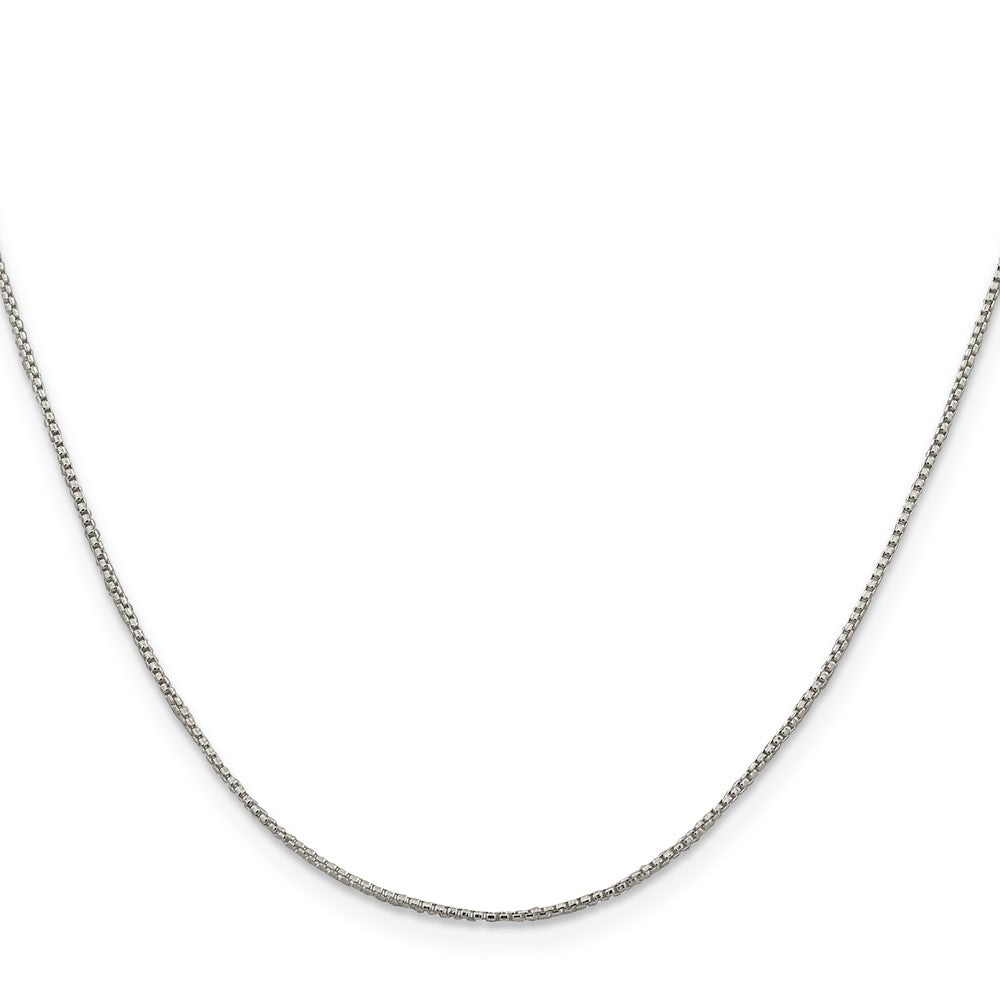 Sterling Silver 1mm Round Box Chain w/4in ext.QHX019