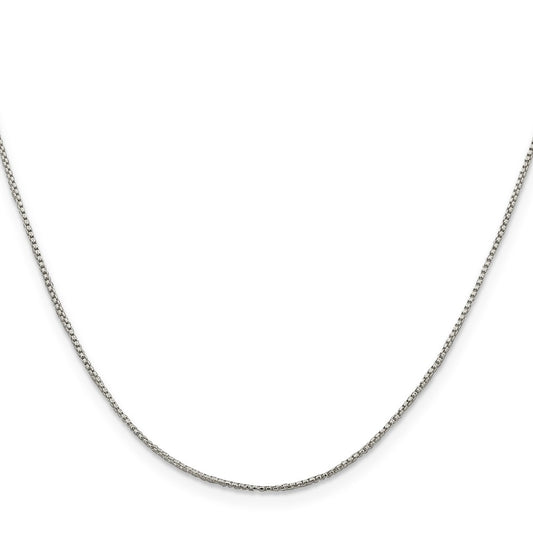 Sterling Silver 1mm Round Box Chain w/4in ext.QHX019
