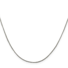 Sterling Silver 1mm Round Box Chain w/4in ext.QHX019