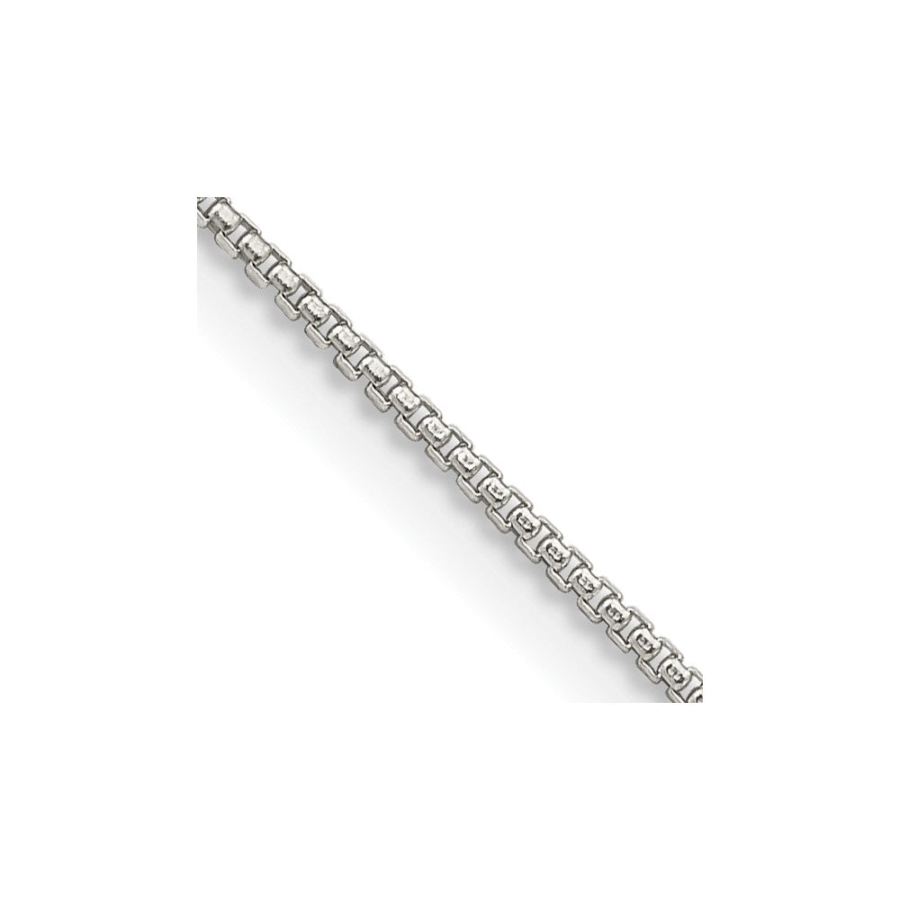Sterling Silver 1mm Round Box Chain w/2in ext.QHX019