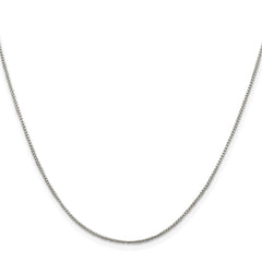 Sterling Silver Rhodium-plated 1mm Round Box ChainQHX019R