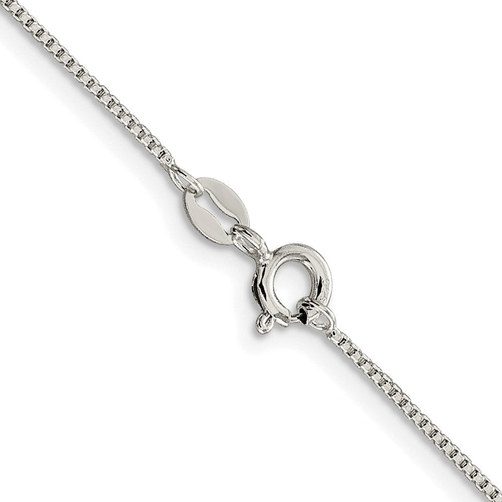Sterling Silver Rhodium-plated 1mm Round Box ChainQHX019R