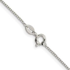 Sterling Silver Rhodium-plated 1mm Round Box ChainQHX019R