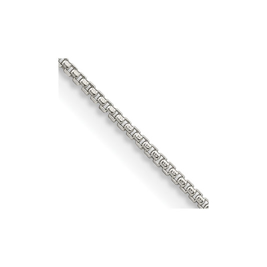 Sterling Silver 1mm Round Box Chain w/2in ext.QHX019