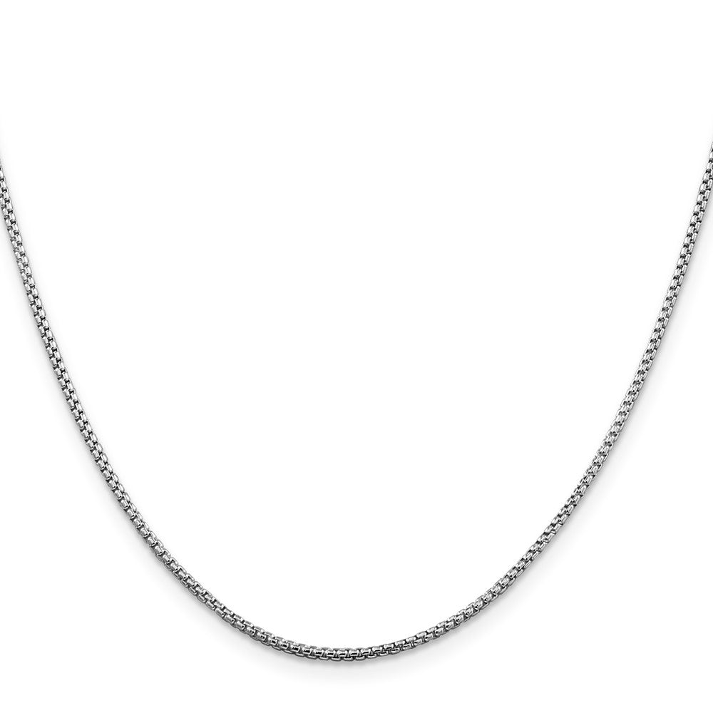 Sterling Silver Rhodium-plated 1.5mm Round Box ChainQHX028R