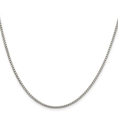 Sterling Silver Rhodium-plated 1.75mm Round Box ChainQHX035R