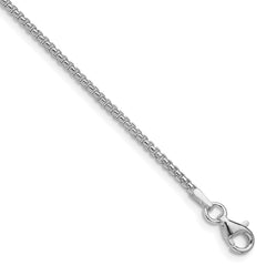 Sterling Silver Rhodium-plated 1.75mm Round Box ChainQHX035R