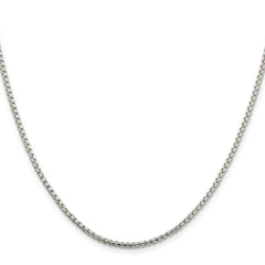 Sterling Silver 2mm Round Box ChainQHX040