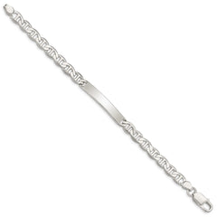 Sterling Silver Engraveable Anchor Link ID Bracelet QID140-7