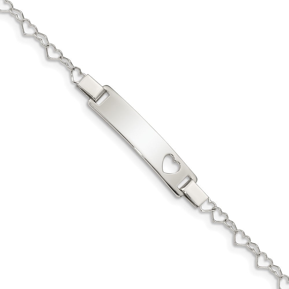 Sterling Silver Heart Baby ID Bracelet QID150-6