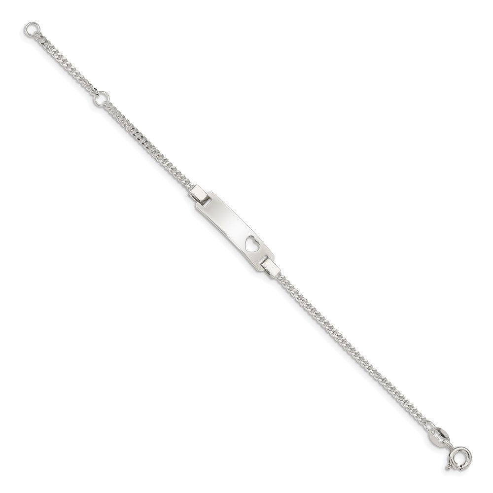 Sterling Silver Adjustable Baby ID Bracelet QID166-6