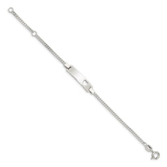 Sterling Silver Adjustable Baby ID Bracelet QID166-6