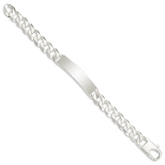 Sterling Silver Curb Link ID Bracelet QID201-7.5