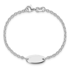Sterling Silver Polished Childrens 6in ID Bracelet QID234-6