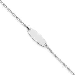 Sterling Silver Polished Childrens 6in ID Bracelet QID235-6