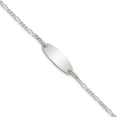 Sterling Silver Polished Childrens 6in ID Bracelet QID236-6