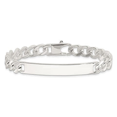 Sterling Silver 7in Curb ID Bracelet QID241-7