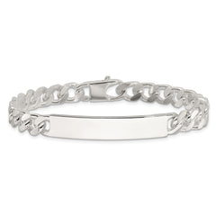 Sterling Silver 8in Curb ID Bracelet QID242-8