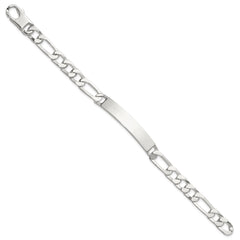 Sterling Silver 8in Figaro ID Bracelet QID244-8