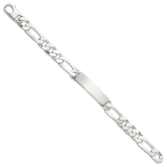 Sterling Silver 8.5in Figaro ID Bracelet QID245-8.5