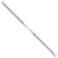 Sterling Silver Polished 4.7mm Fancy Link 8 inch Mens ID Bracelet QID260-8