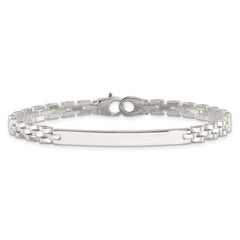 Sterling Silver Polished 4.7mm Fancy Link 8 inch Mens ID Bracelet QID260-8