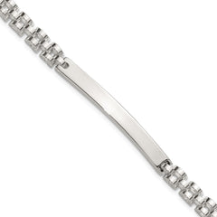 Sterling Silver Polished 4.7mm Fancy Link 8 inch Mens ID Bracelet QID260-8