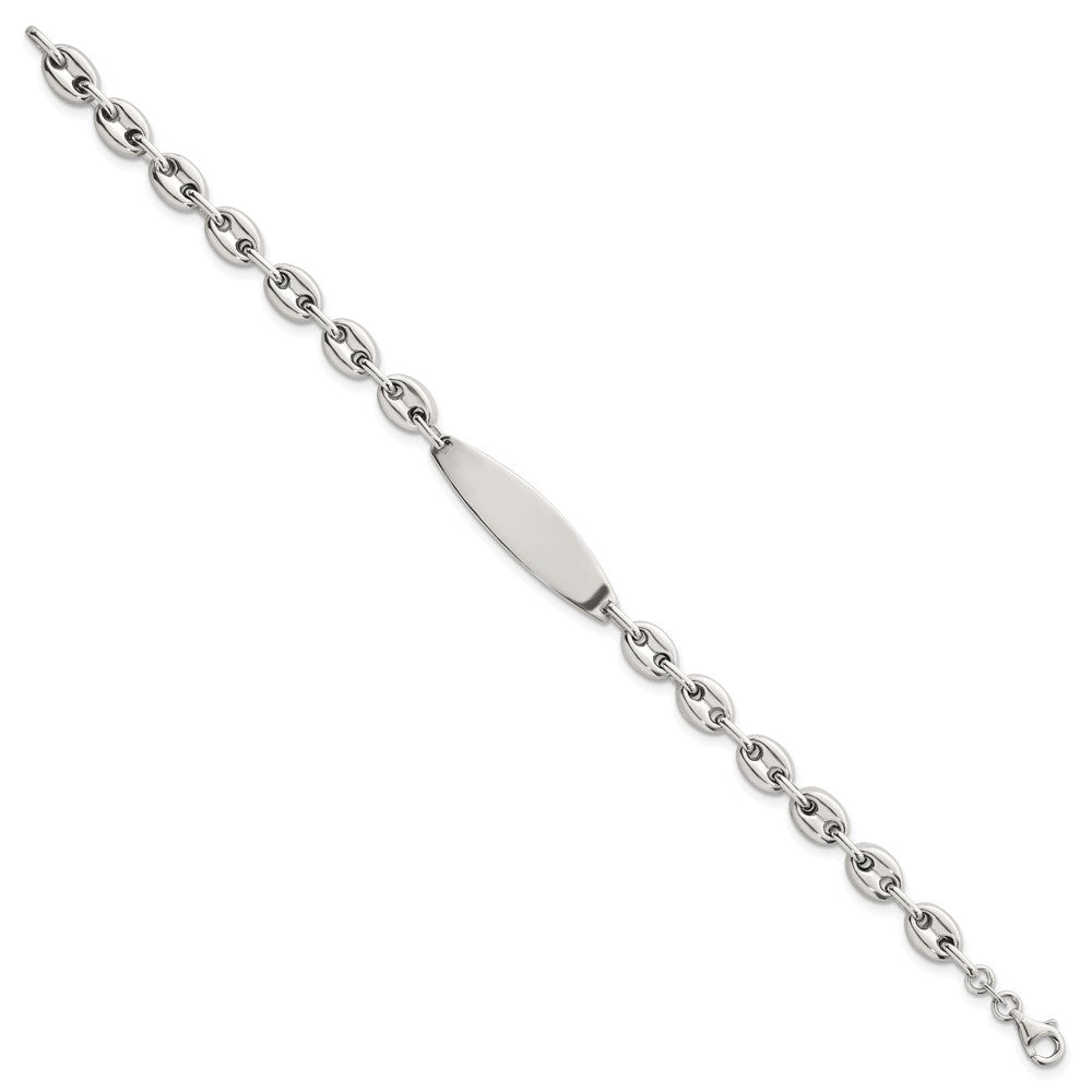 Sterling Silver Polished 6.25mm Mariner/Anchor Link 7.25 Inch ID Bracelet QID264-7.25