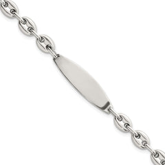 Sterling Silver Polished 6.25mm Mariner/Anchor Link 7.25 Inch ID Bracelet QID264-7.25