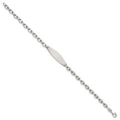 Sterling Silver Polished 5.0mm Mariner/Anchor Link 7.5 Inch ID Bracelet QID265-7.5