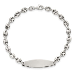 Sterling Silver Polished 5.0mm Mariner/Anchor Link 7.5 Inch ID Bracelet QID265-7.5