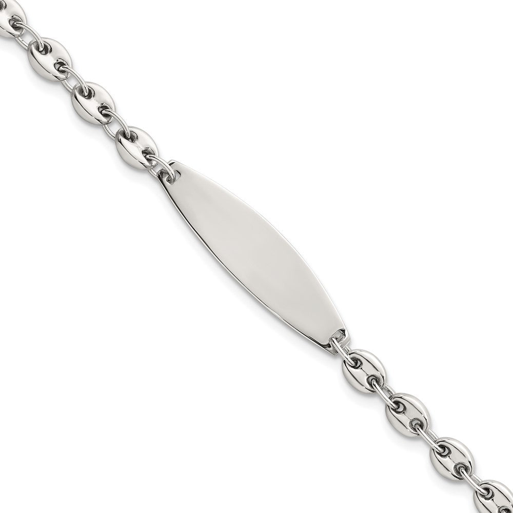 Sterling Silver Polished 5.0mm Mariner/Anchor Link 7.5 Inch ID Bracelet QID265-7.5