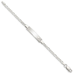 Sterling Silver Baby ID with Heart Bracelet QID41-5.5