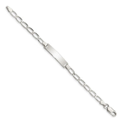 Sterling Silver 6inch Polished Engraveable Childrens ID Bracelet QID56-5.5
