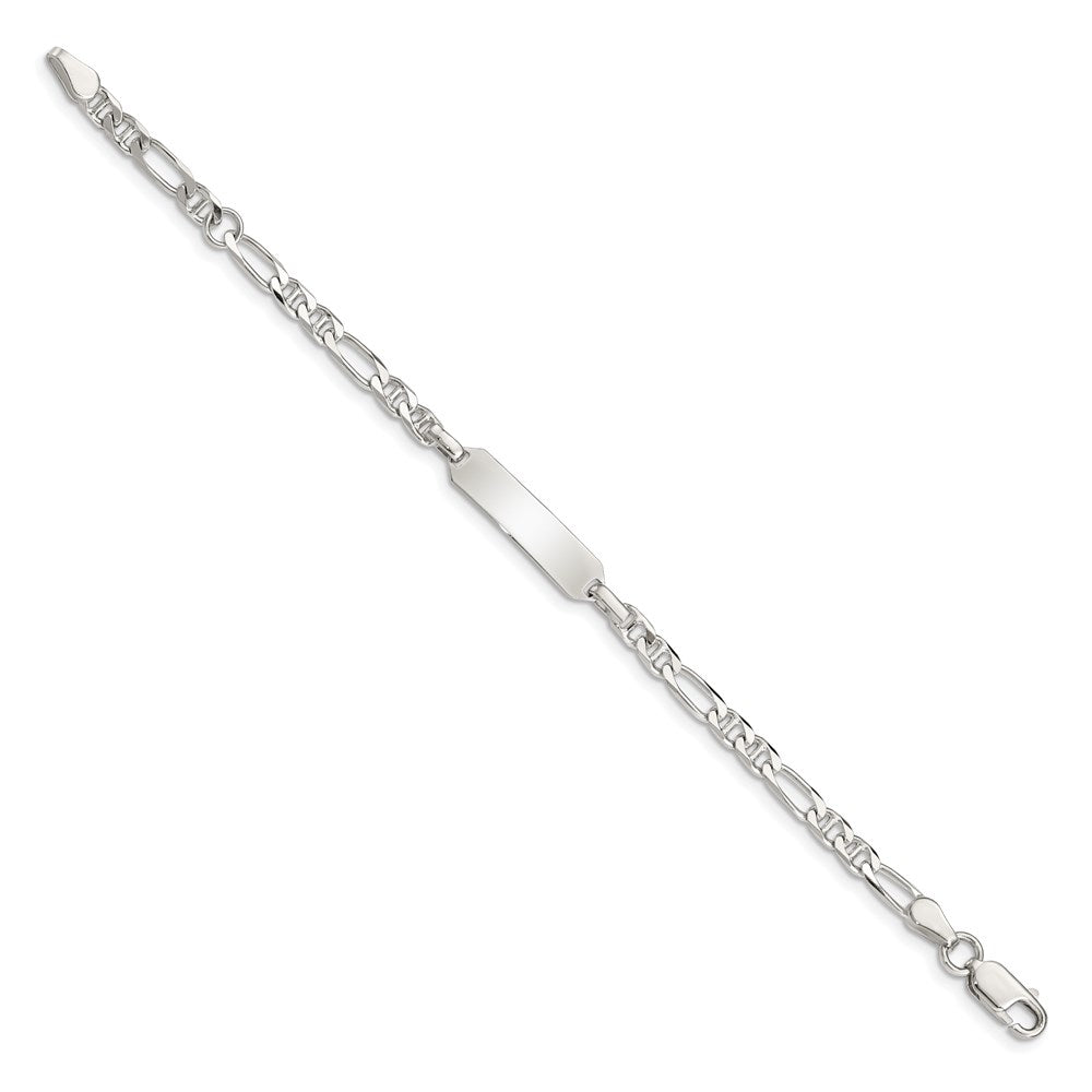 Sterling Silver Childrens ID Anchor 5in Plus 1in EXT Link Bracelet QID58-6