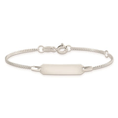 Sterling Silver Childrens 5in Plus 1in EXT ID Curb Link Bracelet QID69-6