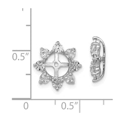 QJ115APR Sterling Silver Rhodium Diam. & White Topaz Earring Jacket