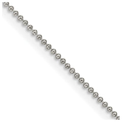Sterling Silver 1mm Beaded ChainQK25
